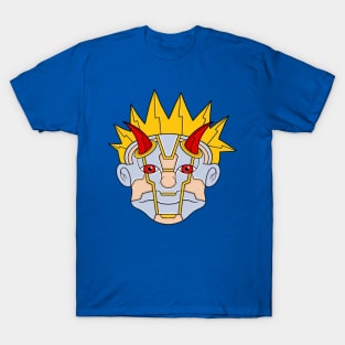 Mecha cyborg red horns and eyes T-Shirt